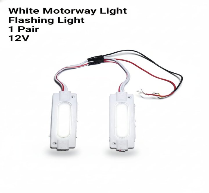 white Flasher Light Universal Product For Car and Motorcycle
