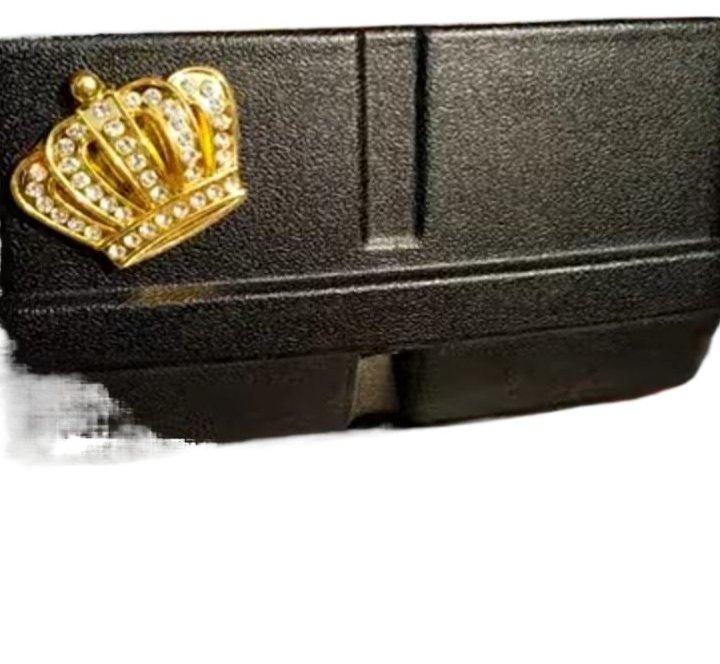 Metal Logo For Motor bike and Car (Golden Crown With Diamond) sticker