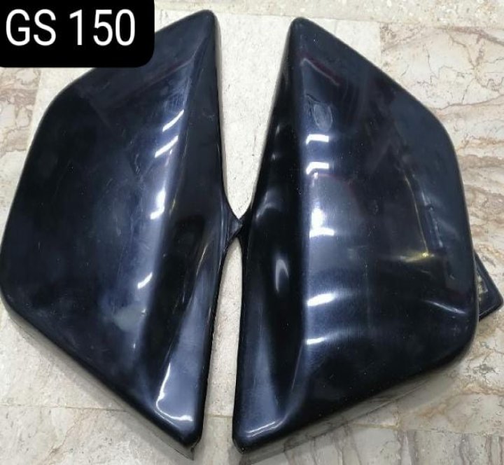 SUZUKI GS150 SIDE COVER 2PCS SET BLACK PLANE BEST QUALITY PLASTIC PRODUCT