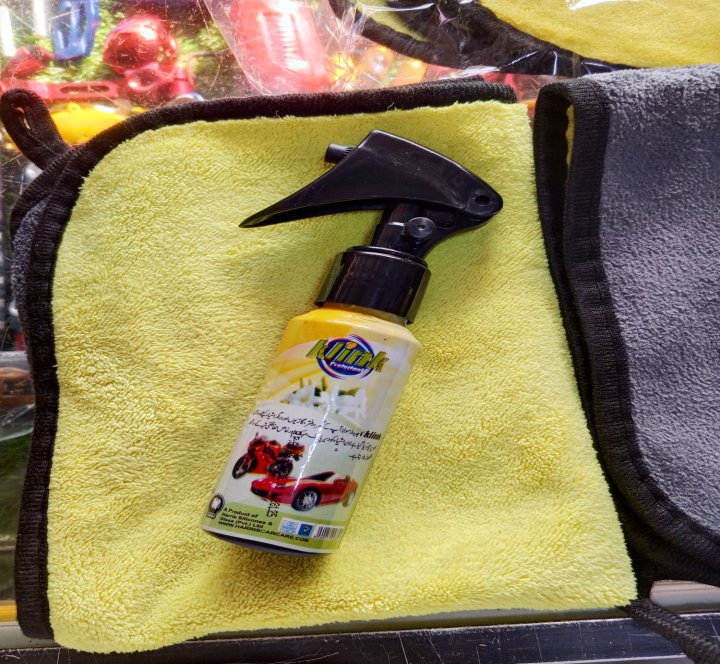 Klink Dashboard Polish + carbon fiber cloth for bike and car protection